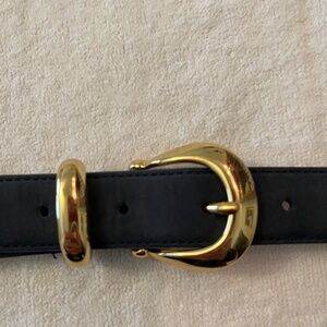 Navy blue suede belt, charter club